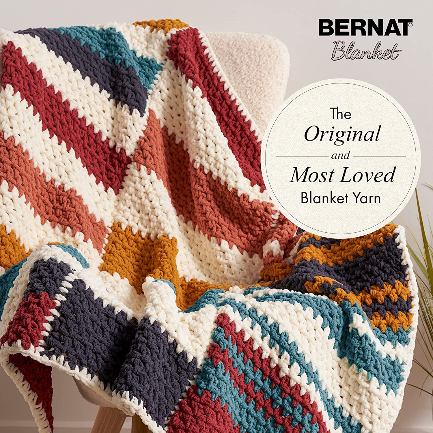 Bernat Blanket Smoky Green Yarn - 2 Pack of 300g/10.5oz - Polyester - 6  Super Bulky - 220 Yards - Knitting/Crochet